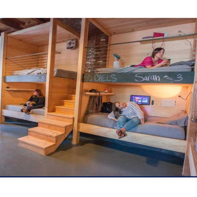 litera hostel madera bajo diseño